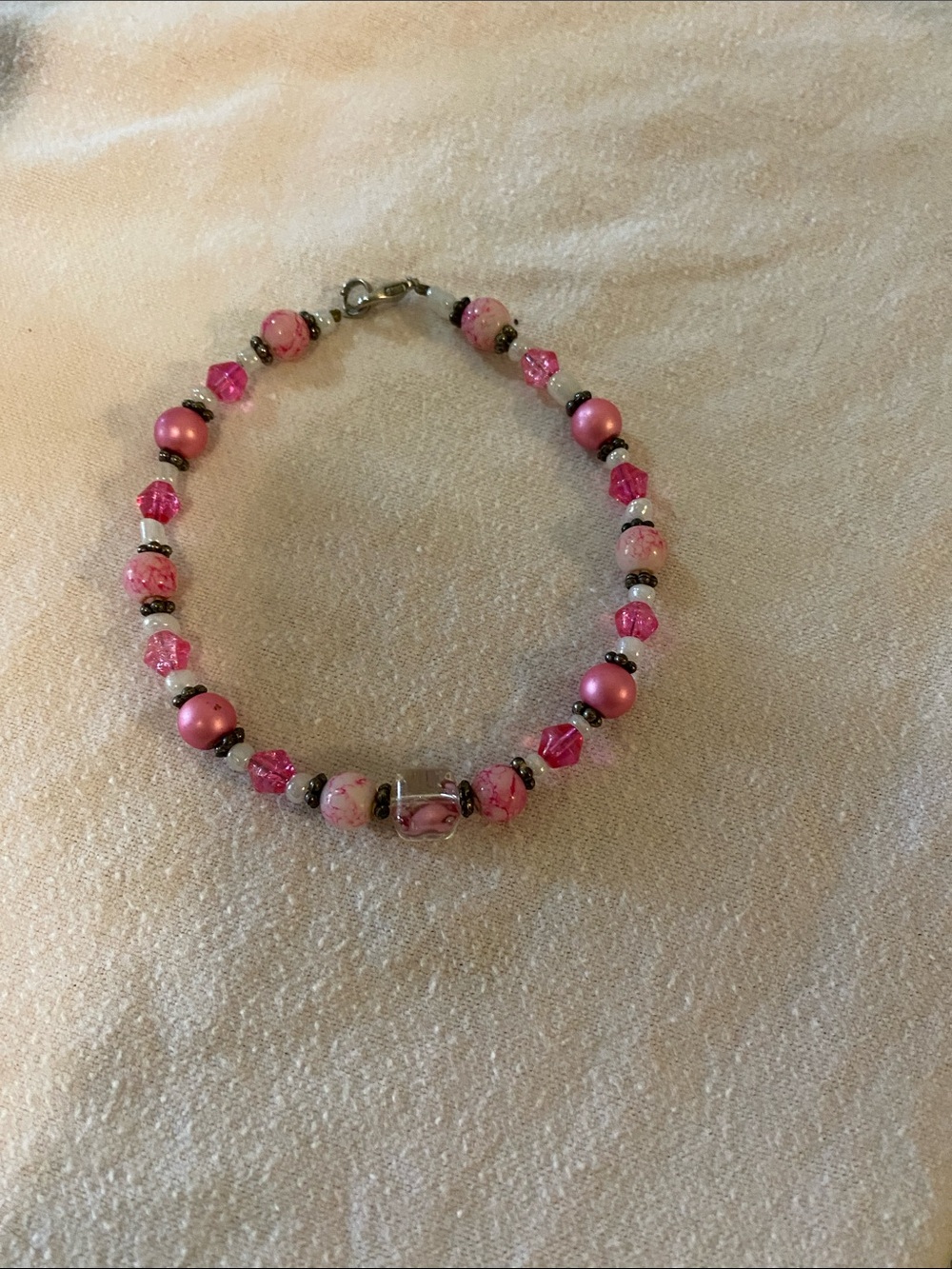 Pink Beaded Bracelet